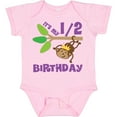 thumbnail image 3 of Inktastic Half Birthday 6 Months Baby Monkey Boys or Girls Baby Bodysuit, 3 of 5
