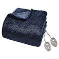 thumbnail image 1 of Beautyrest 84x90 Pouces Courtepointe Chauffante en Microfibre Polyester Pinsonic Marine, 1 of 8