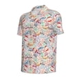 thumbnail image 3 of Daiia Passport Stamp Pattern Men’s Polo Shirts,Solid Deck Shirt,Classic Fit, Breathable Cotton Polo for Casual and Sport Wear-Small, 3 of 9