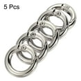 thumbnail image 3 of Unique Bargains 18x11x3.5mm Rond en Alliage de Zinc Porte à Ressort O Boucle à Clip Anneau, Ton Argent 5 Pack, 3 of 5