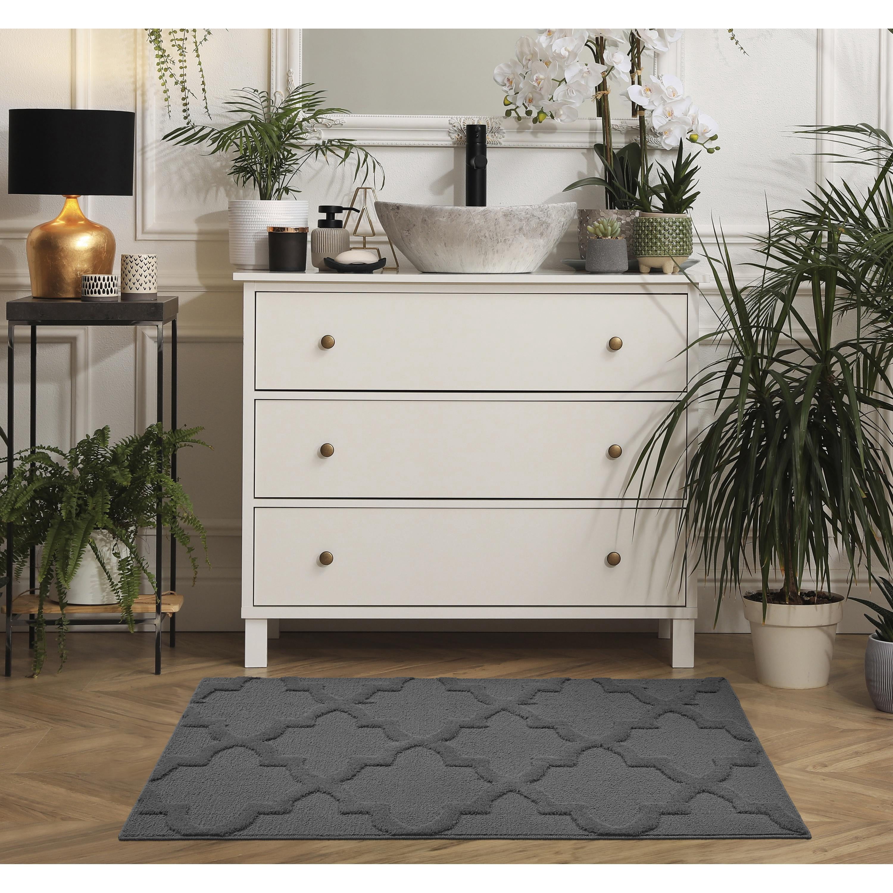 Garland Rug Quatro Polypropylene Cinder Gray Indoor Area Rug, 3' x 5'