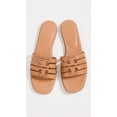 thumbnail image 2 of Tory Burch Women's INES Leather Cage Slides, Camello/Camello, 7, 2 of 6