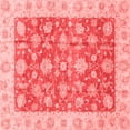 thumbnail image 1 of Ahgly Company Indoor Square Abstract Red Modern Area Rugs, 6' Square, 1 of 4