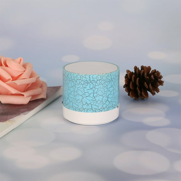 Latrodar Led Mini Wireless Bluetooth Speaker A9 Led Night Tf Usb Fm Musical Audio Meticulously Crafted Blue 2.4x2 Inch Home Tools