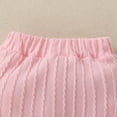 thumbnail image 6 of NOLDARES Toddler Baby Girl Summer Clothes Ruffle Knit Sleevelesss T-Shirt Tee Tops + Shorts Cute Outfits Set(Pink,6-12 Months), 6 of 7