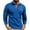 Blue, variant on CharmCyan Men's Long Sleeve Polo Shirt with Plaid Collar and Chest Pocket Casual Slim Fit Pullover for Everyday Wear Black XL