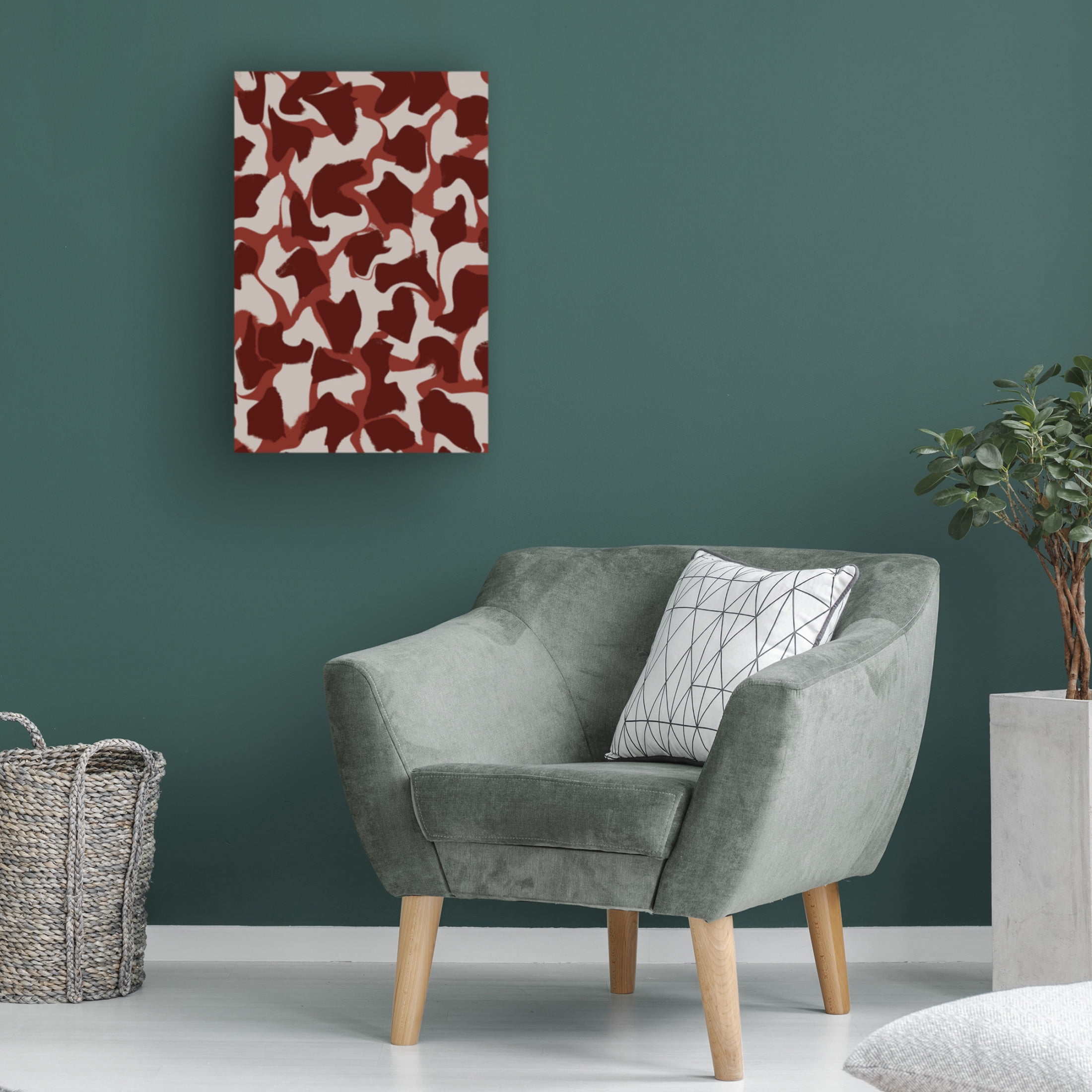 Canvas Wall Art - Treechild 'Liquid Beige Brown Strokes' Wall Art for Living Room, Bedroom, or Office D?cor by Trademark Fine Art - 30 x 47 Inches