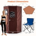 thumbnail image 3 of Gymax 3L Portable Steam Sauna Fast-Heat Pentagon Large-Size Sauna Box Remote Control Brown, 3 of 10