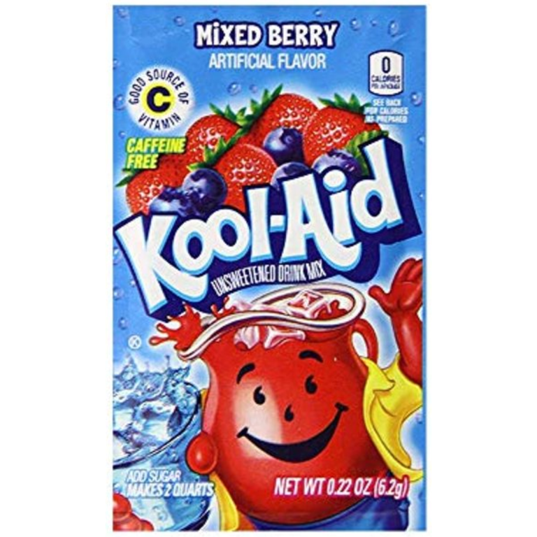 Kool-Aid, Unsweetened Mixed Berry Powder Mix, 0.22 oz. Packet, 12