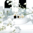 thumbnail image 4 of Rosec Jewels Lab Grown Black Diamond Stud Earrings (6 mm, AAAA Grade) - Black Diamond Earrings with Screw on Backs, 14K Yellow Gold, 4 of 6