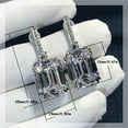 thumbnail image 6 of FENGGHAO Stud Earrings Square Zircon Exquisite Fashion Earrings for Women, 6 of 7