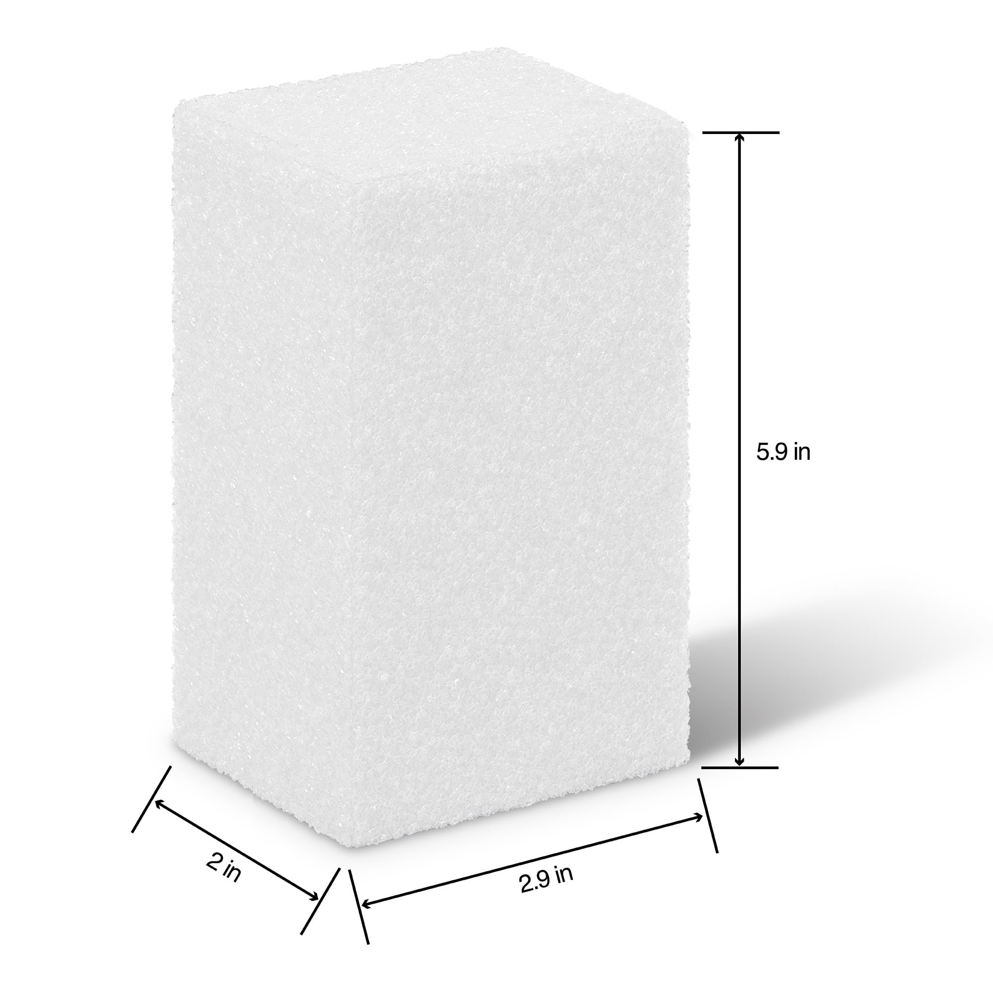 (4 pack) FloraCraft CraftFōM Block 2 inch x 2.9 inch x 5.9 inch White
