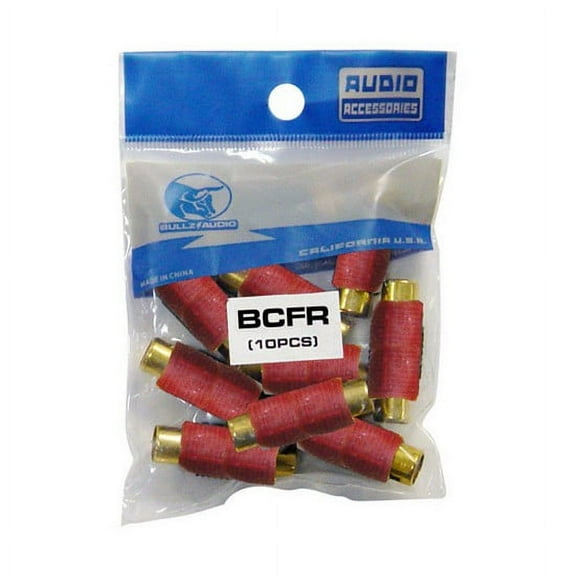 Xscorpion BCFR RCA Gold Plated Female Coupler Connectors w/Red Rubber Grips
