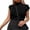 Black, variant on Summer Womens Short Sleeve Sweater Mock Neck Casual Basic Knit Slim Fitted Pullover Tops