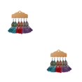 thumbnail image 3 of Pendientes coreanos Retro Minnieouse para mujer 6 uds alambre de oreja exagerado pendiente de gancho de borla, 3 of 6