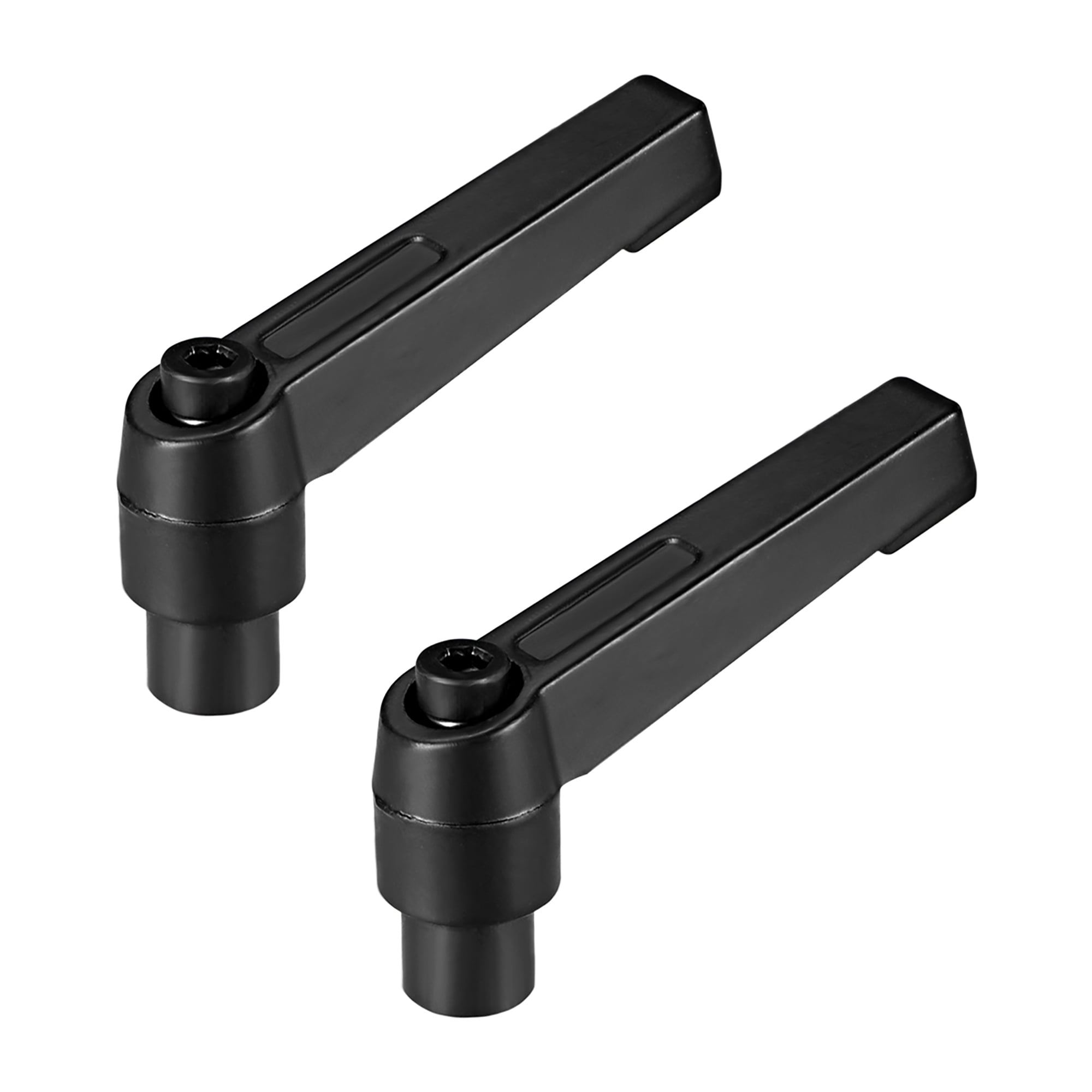 Uxcell M6 Metric Female Thread Adjustable Clamping Lever Handle Black 2 Pack