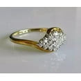 thumbnail image 2 of 2Ct Round Cut Lab Created Diamond Engagement Cluster Ring 14K Yellow Gold Plated 925 Sterling Silver, 2 of 3