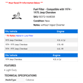 thumbnail image 2 of Fuel Filter - Compatible with 1974 - 1975 Jeep Cherokee, 2 of 2