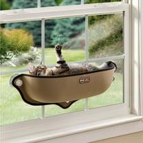 K&H Pet Products EZ Mount Window Bed Kitty Sill Tan 27 X 11 X 6 Inches
