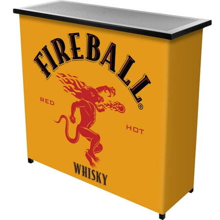 Portable Bar-Fireball Collapsible Indoor Outdoor, Pop-Up Drink Station with patio, Garage or Man Cave Accessories