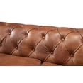 thumbnail image 5 of Crafters and Weavers Craftsman Mission 95" Leather Sofa in Dark Brown, 5 of 10