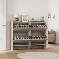 thumbnail image 7 of Shoe Cabinet with 4 Flip Drawers,Modern Shoe Storage for Entryway,Wooden Shoe Organizer Cabinet with Adjustable Shelf,Hidden Shoe Rack for Hallway,Living Room, 7 of 7