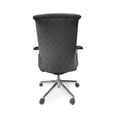 thumbnail image 5 of Ambesonne Dark Grey Office Chair Cover Stretchable High Back, Venetian Baroque, Black Grey, 5 of 6