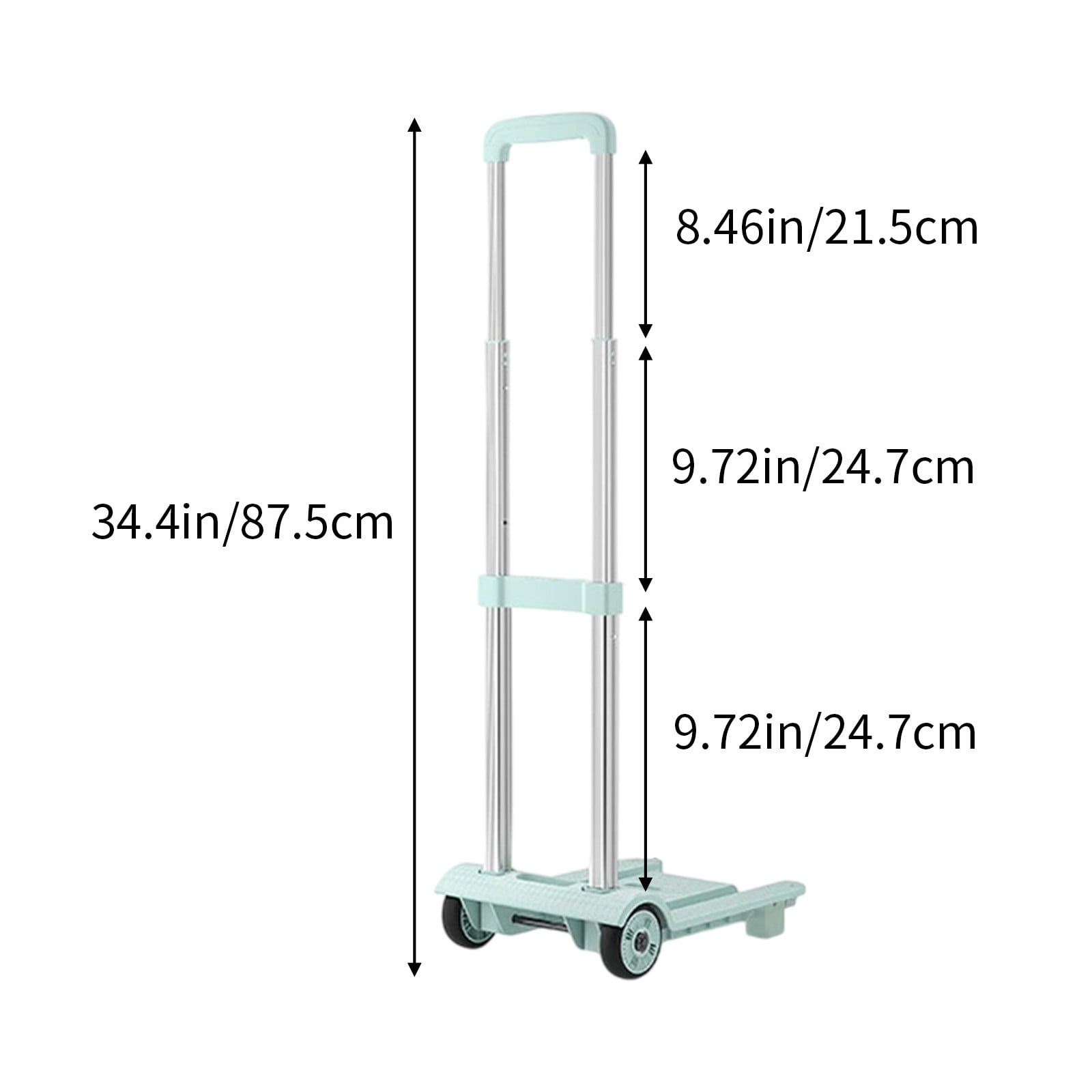 Steadline Small Folding Hand Truck Dolly with 2 Wheels, Lightweight Metal Foldable Luggage Cart,Portable Dolly for Airport Travel Moving Use