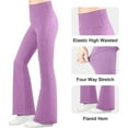 thumbnail image 4 of XQYLOS Girls Flared Yoga Pants with Pockets High Waisted Casual Childrens Flare Pants Dance Running Sports Yoga Pants Athletic Flare Pants, 4 of 4