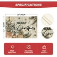 thumbnail image 6 of mubwai Wood Holly Pine Cone Merry Christmas Placemats Set of 4, 12x18 Inch Seasonal Winter Holiday Table Mats for Party Kitchen Dining Decoration, 6 of 6