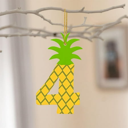 

Craft Pearls on String Christmas Bead Garland Yellow Pineapple Number Acrylic Pendant Decoration Fun Pineapple Number Garland Beads Bills Ornament Chandelier Replacement Diamond