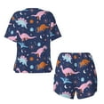 thumbnail image 2 of Sigee Dinosaur for Sleepwear Casual Pjs with Pockets Women's Pajamas Sets Shorts 2 Piece Short Sleeve Lounge Sets Large, 2 of 9