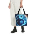 thumbnail image 5 of Pofeuu Blue Yin And Yang Print Women Fashion Shoulder Handbags Top Handle Satchel Bags Tote Shoulder Shopping Bag Stylish Canvas Tote Bag, 5 of 6