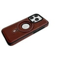thumbnail image 2 of Magnetic Case for iPhone 15 Pro Max Ring Holder Bracket Cover, PU Leather Slim Case Compatible with MagSafe Wireless Charging, TPU Bumper Shockproof Non-Slip Case for iPhone 15 Pro Max, Coffee, 2 of 7