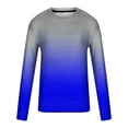 thumbnail image 5 of Mens Long Sleeve Shirts Long Sleeve Tee Shirts for Men Gradient Color Printed Casual Pullover Big and Tall Crewneck Sweatshirts Sports Tees Vintage 3D Designer Raglan T-Shirt, 5 of 5
