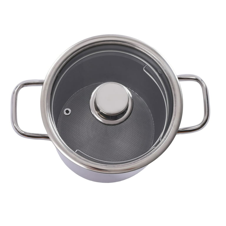 Frying Pot with Lid and Basket, Stainless Steel Deep Frying Pan, Fryer for French Fries Chicken, Homes Restaurants Use, Size: 28*17.5*24.5cm, Silver
