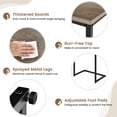 thumbnail image 4 of Giantex Classical Nesting End Table, 3pcs Stacking Coffee Table, Living Room Night Table with Metal Frame, Space Saving, Easy Assembly, Accent Furniture, Gray, 4 of 6