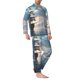 thumbnail image 2 of Fotbe Moonlit Sea Sailboat Pijama de Hombre con Estampado de Manga Larga, Conjunto de 2 Piezas, Ropa de Dormir Suave y Cómoda con Bolsillos-X-Large, 2 of 7