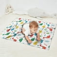 thumbnail image 2 of White Cartoon Dinosaurs Bones Leaves Pattern Blanket,Comfortable Soft Flannel Throw Blanket,All Season,Warm Lightweight Blankets for Sofa Bed Couch Living Room Chair,30"x40", 2 of 4