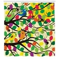 thumbnail image 3 of Ambesonne Birds Shower Curtain, Happy Birds Colorful Tree, 69"Wx70"L, Multicolor, 3 of 3