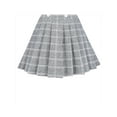 thumbnail image 5 of Girls Skirt Gray Grid Check Plaid Pleated School Tennis Casual 6 Years, 5 of 8
