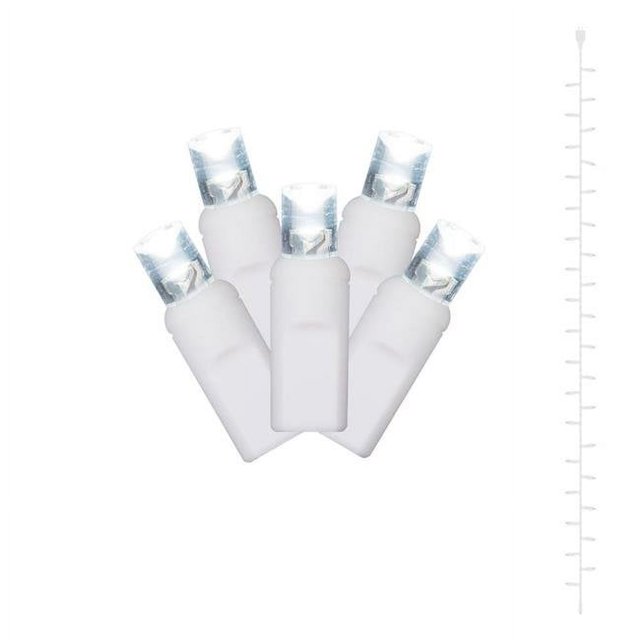 Vickerman X13W548 35Lt x 16 ft. Long Wide Angle White Wire Curtain Light Set with Pure White LED Lights