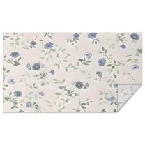 Pioneer Flower Floral Print Pattern Rectangle Tablecloth 60"x102",Waterproof Polyester Rectangle Table Cloth, Wipeable Spillproof Polyester Tablecloth for Dining, Camping, Indoor and Outdoor