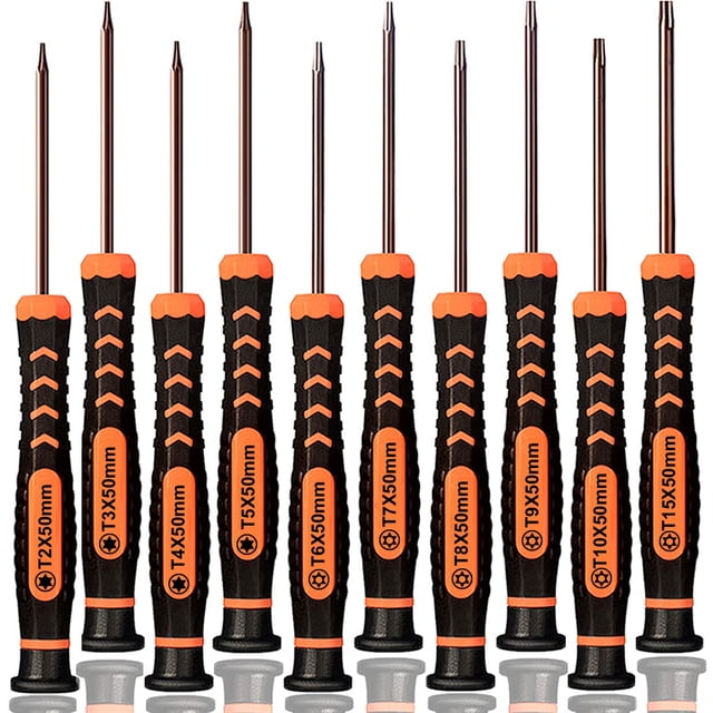 Juego de destornilladores Torx TECKMAN T2-T15 magnéticos de 10 piezas