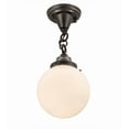 thumbnail image 6 of Meyda Tiffany 165492 Revival Schoolhouse 8" Wide Semi-Flush Globe Ceiling Fixture - Brown, 6 of 7