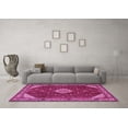 thumbnail image 3 of Ahgly Company Indoor Round Medallion Pink Traditional Area Rugs, 5' Round, 3 of 4