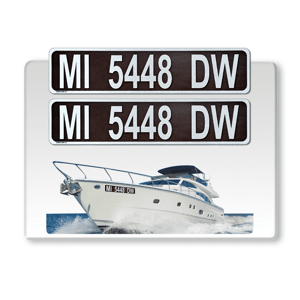 2 Pack Super Reflective Custom Boat Registration Numbers and Letters Stickers, Set of 2 Custom