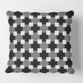 thumbnail image 2 of Designart Geometric Monochrome Pattern II' Mid-Century Modern Throw Pillow - 18x18, 2 of 2