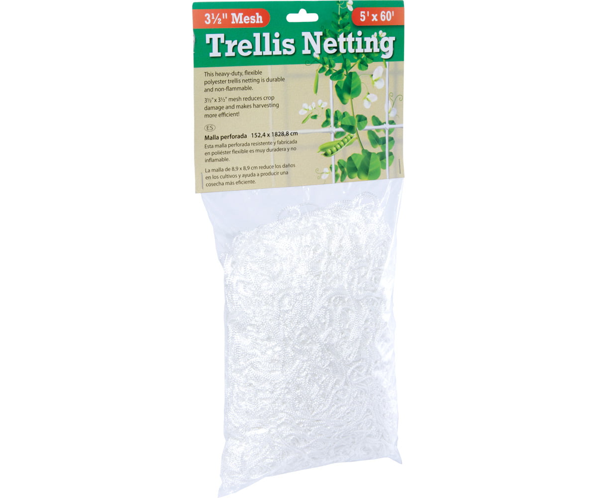 Trellis Netting 5'x15' Heavy Duty Polyester 6" Square Mesh 2 Pack 