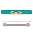 thumbnail image 3 of Allegra K Women's Leaf Shaped Interlocking Buckle Stretchy Cinch Belts, 3 of 4